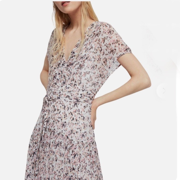 All Saints Alix Freefall Dress Floral Size Large - Picture 3 of 6